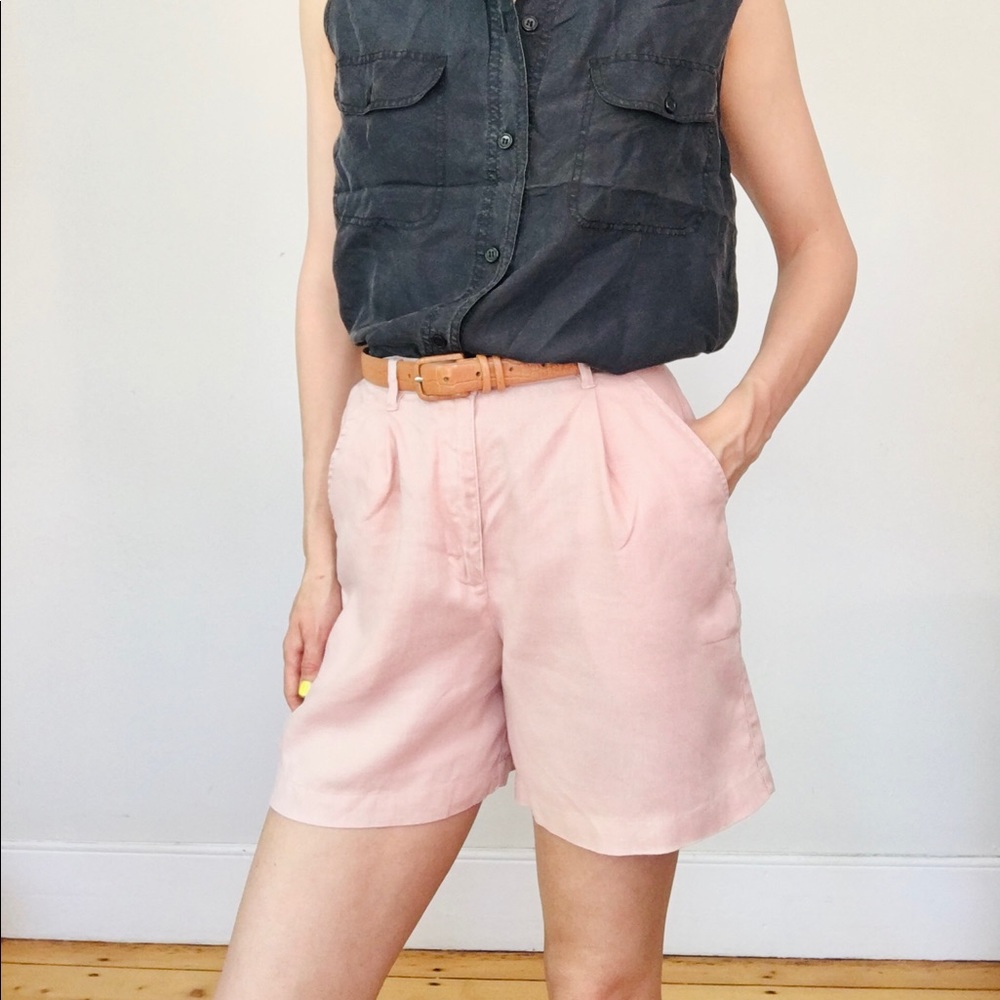 Vintage faded pink linen shorts - Picture 15 of 15